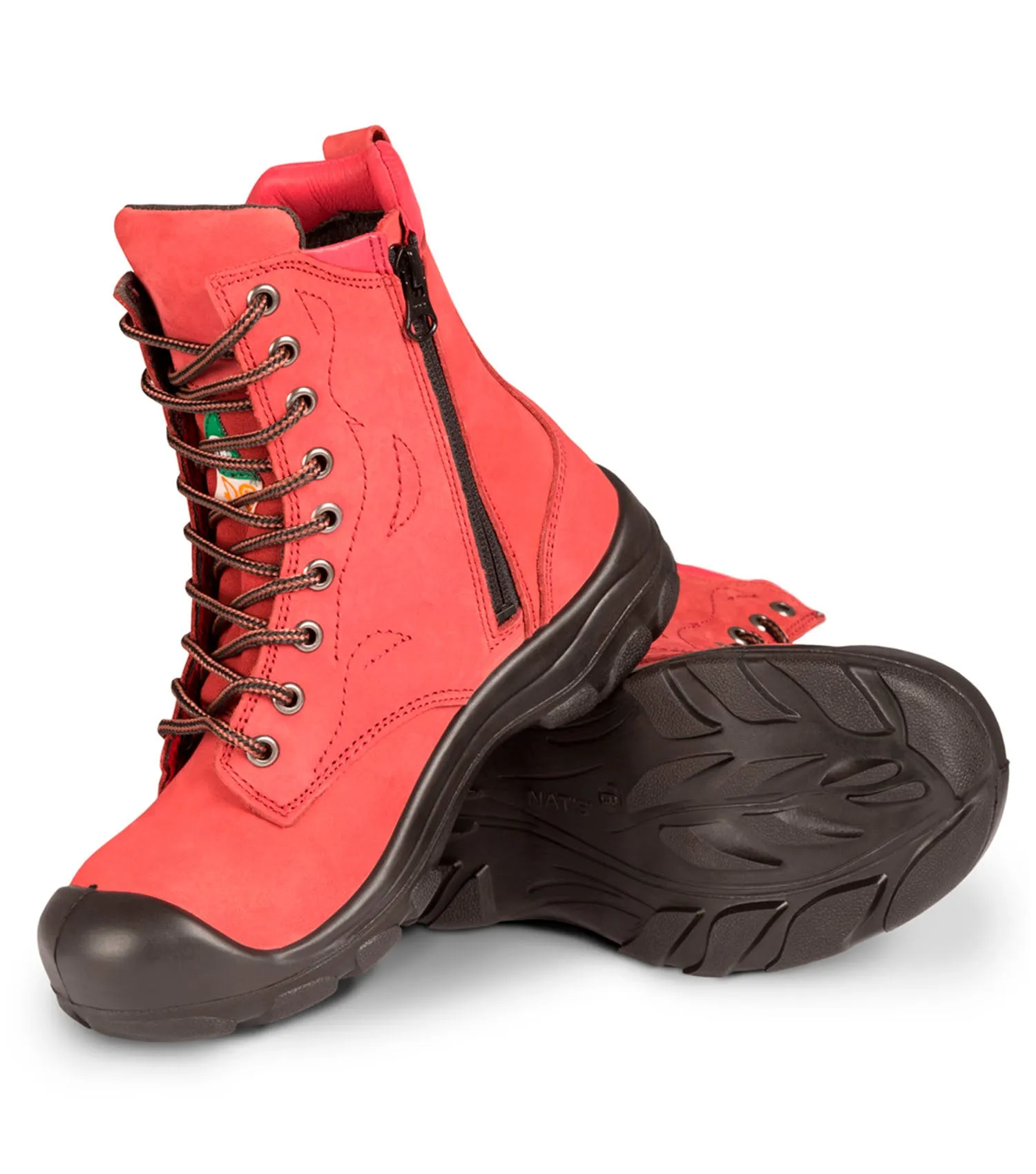 Bottes de travail 8'' S558 rouge, femme - Pilote & Filles