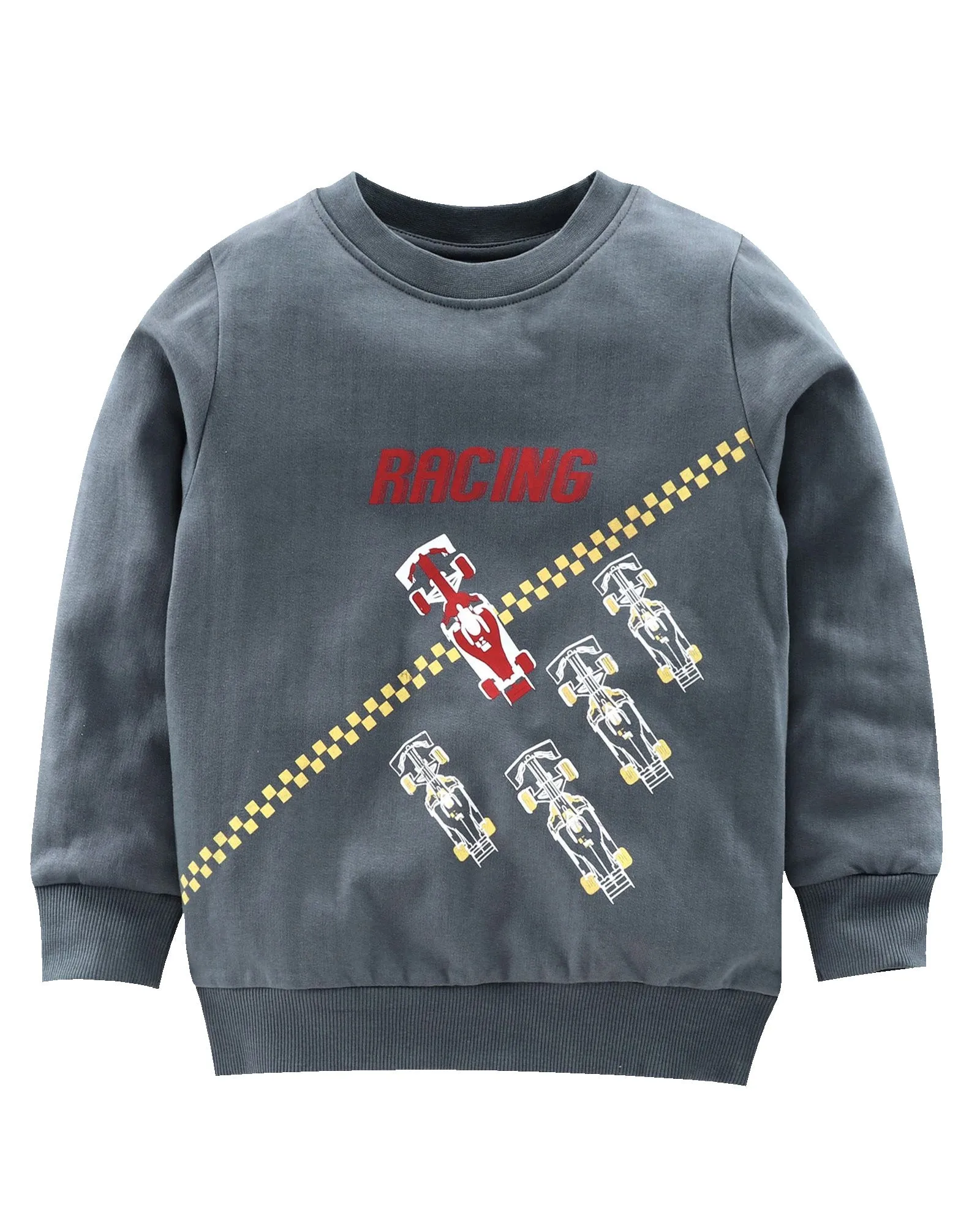 Boys Chest Print Round Neck Sweatshirt Pack of 2