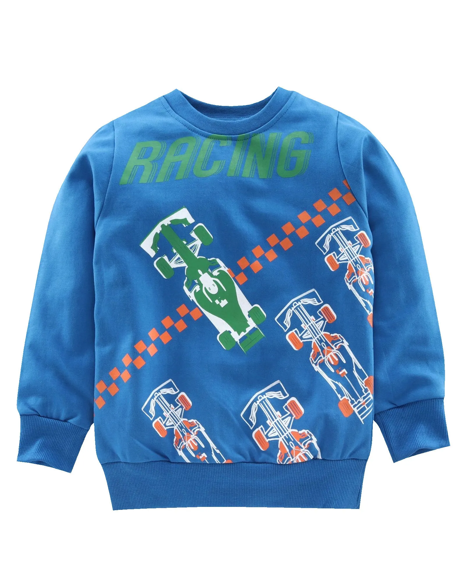 Boys Chest Print Round Neck Sweatshirt Pack of 2