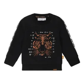 Boys Sweatshirt Anthracite Grey Tiger | Dirkje