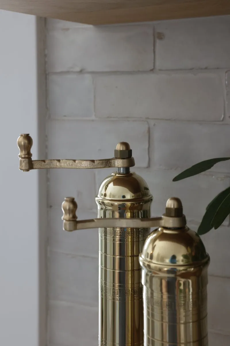 Brass Pepper Mill 9"