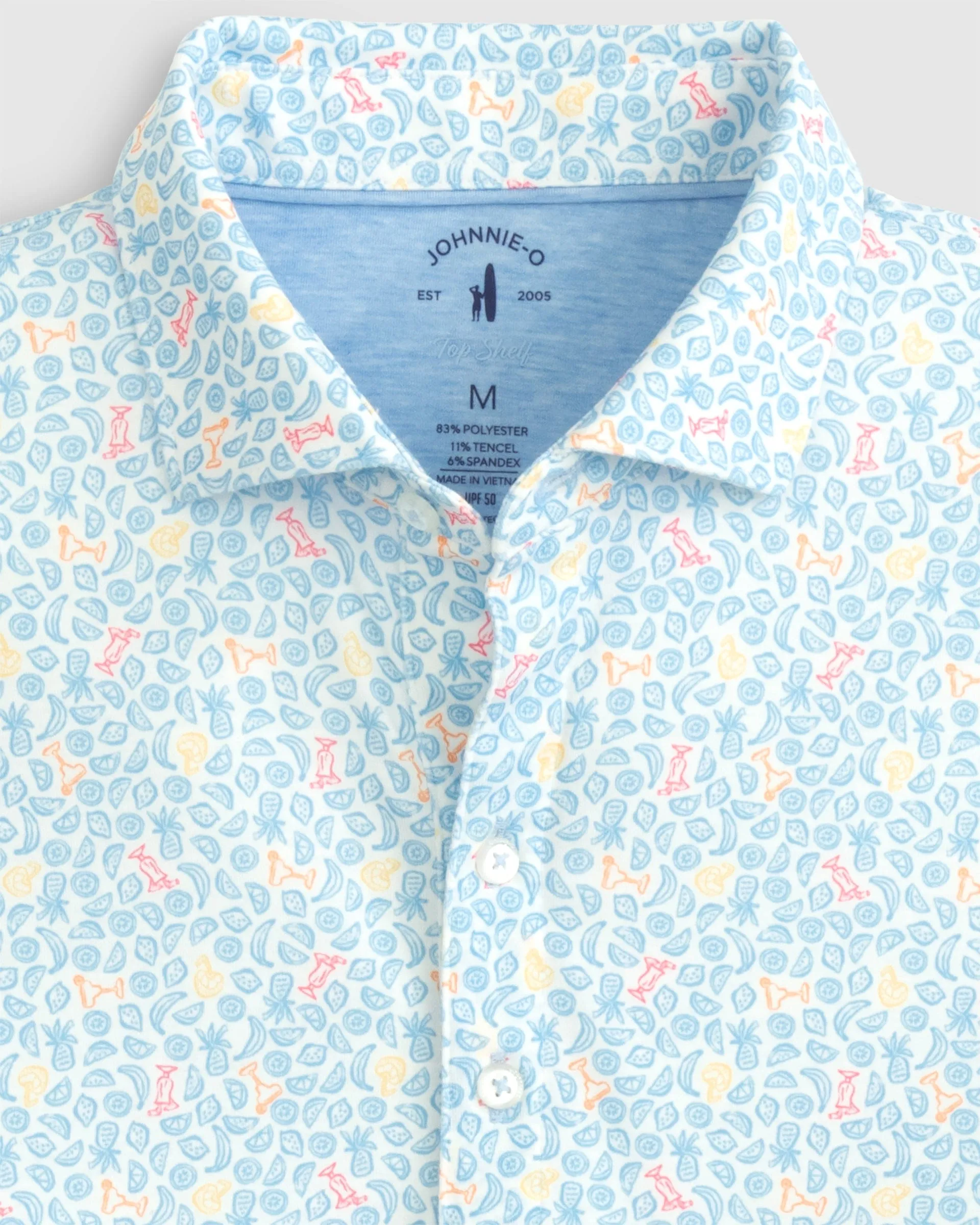 Briley Printed Top Shelf Performance Polo - Maliblu