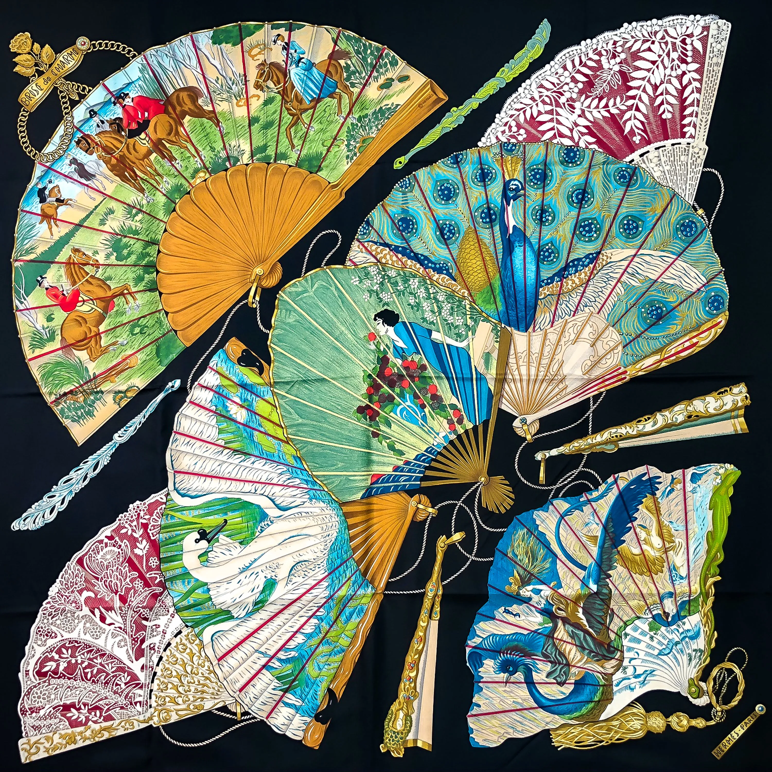 Brise de Charme Hermes Scarf by Julia Abadie 90cm Silk