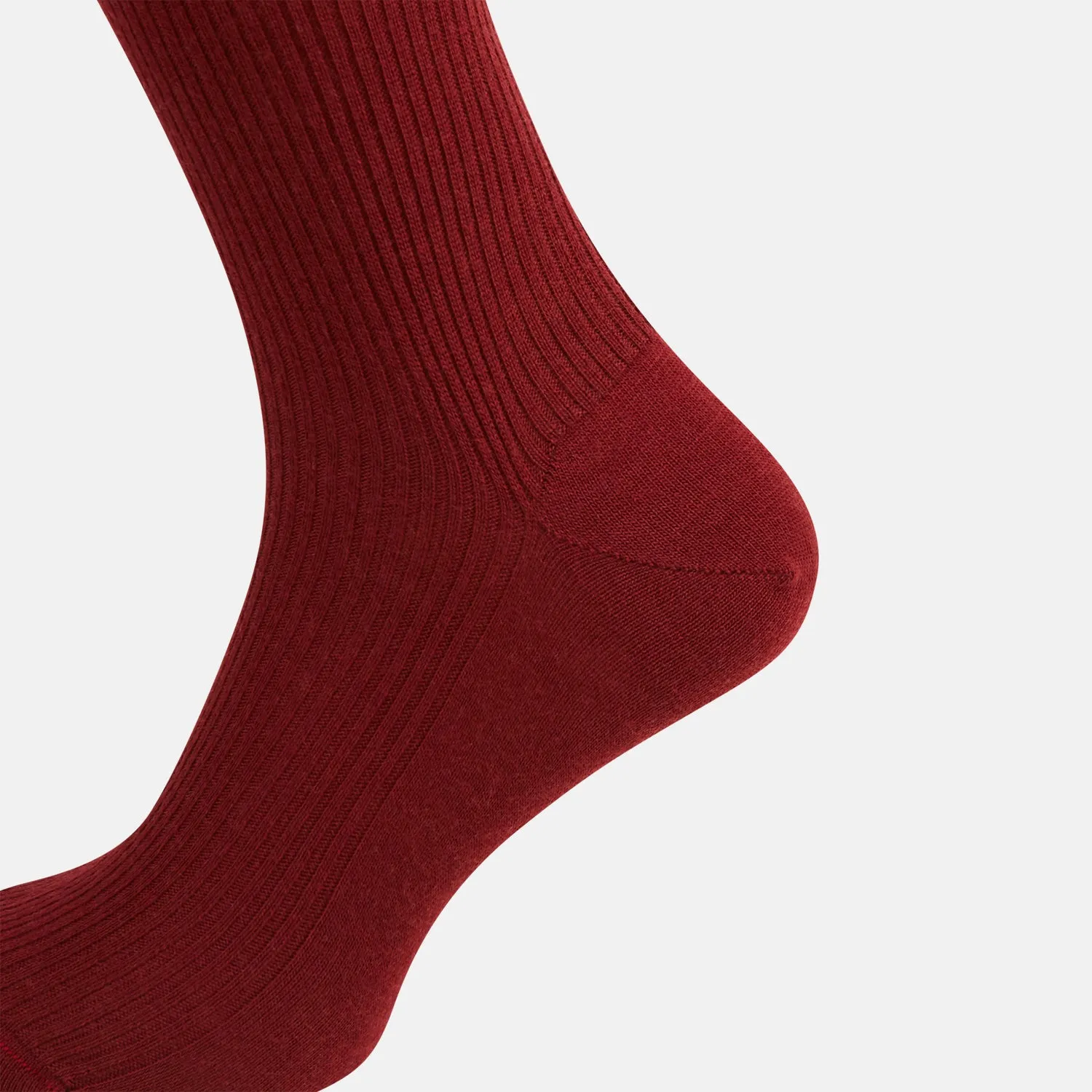 Burgundy Mid-Length Merino Socks