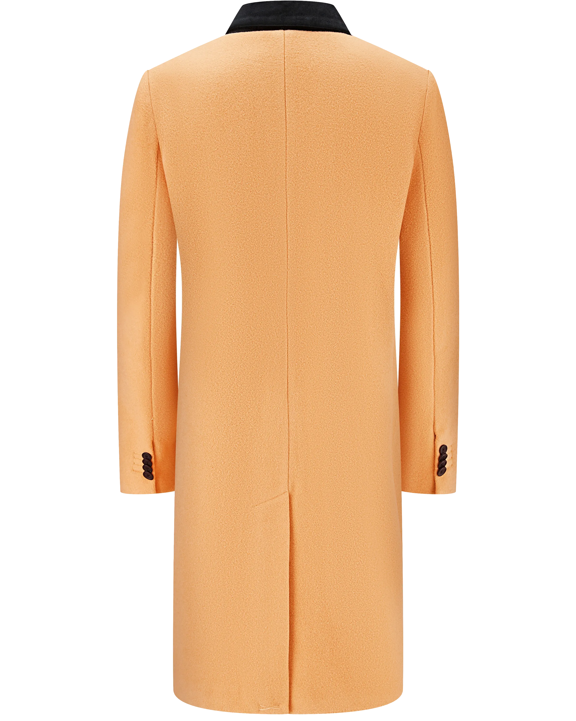 Camel Double Breasted Wool Cashmere Overcoat