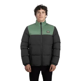 Campera Quiksilver Wolf Shoulders Gris Oscuro Verde