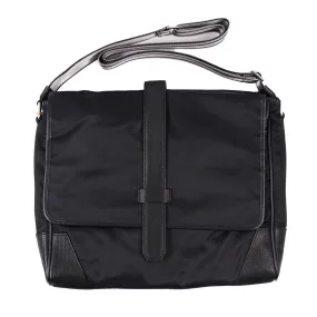 Canali Nylon and Leather Shoulder Bag