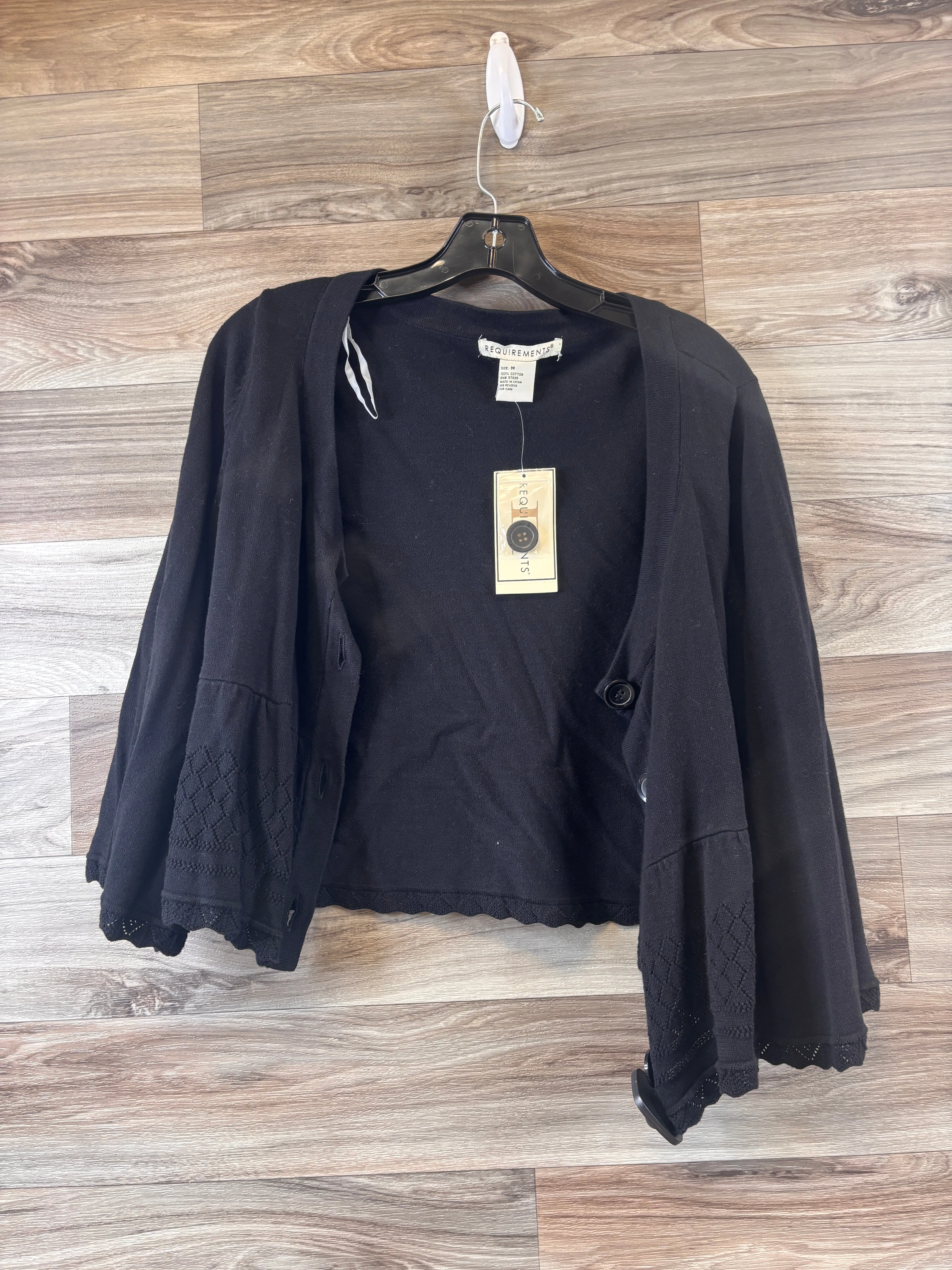 Cardigan By Requirements In Black, Size: M