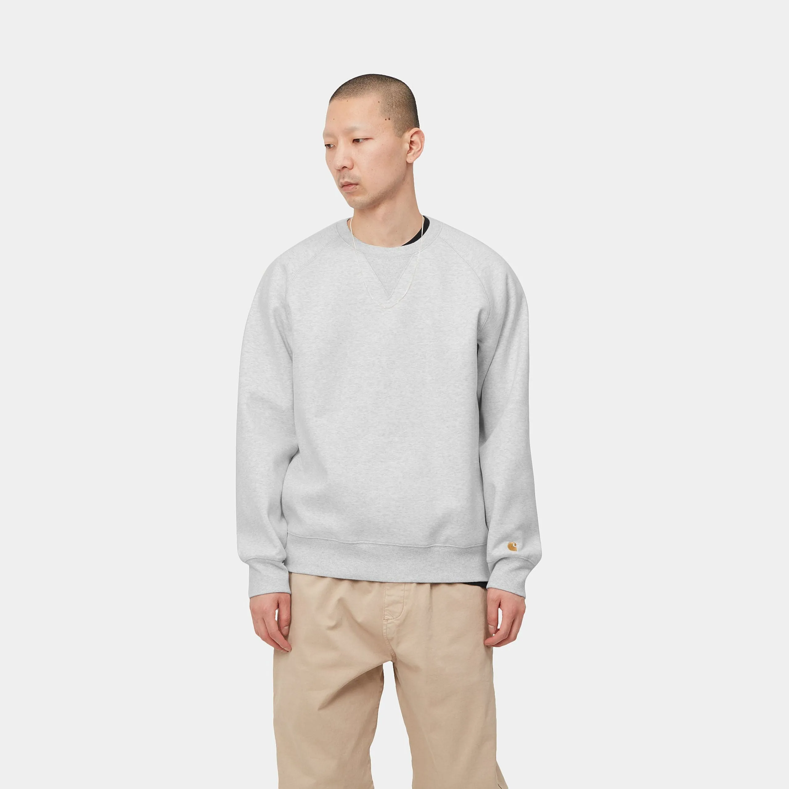 Carhartt Chase Sweatshirt Ash Heather / Gold