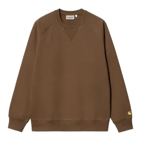 Carhartt WIP Chase Sweatshirt - Chocolate / Gold