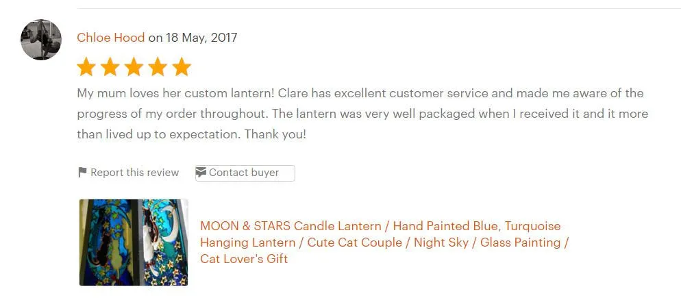 Cats on the Moon Lantern - Medium