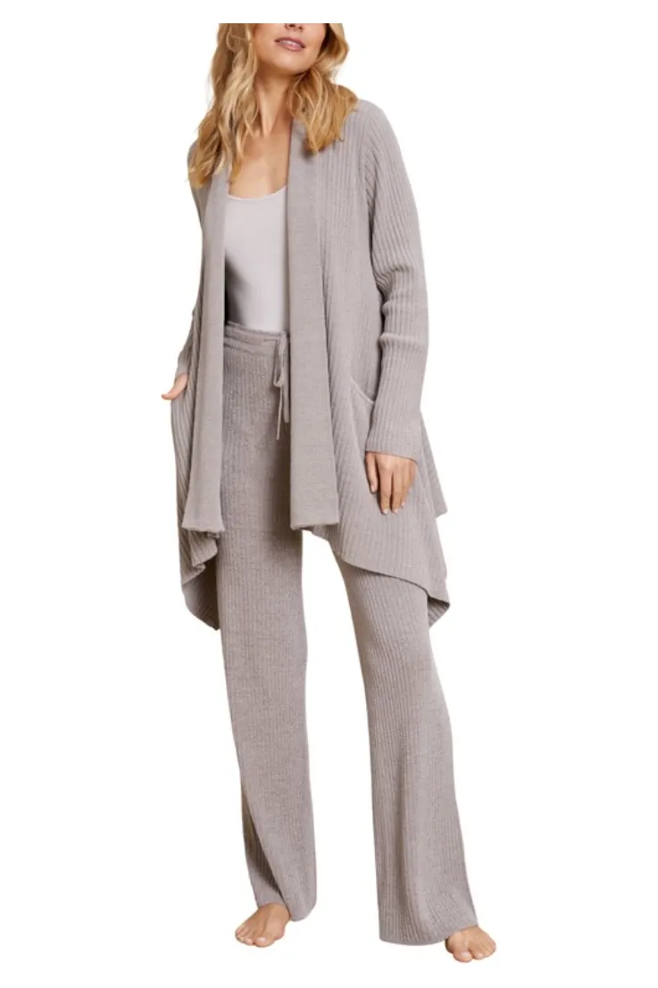 Ccul Draped Shawl Collar Cardi - Pewter