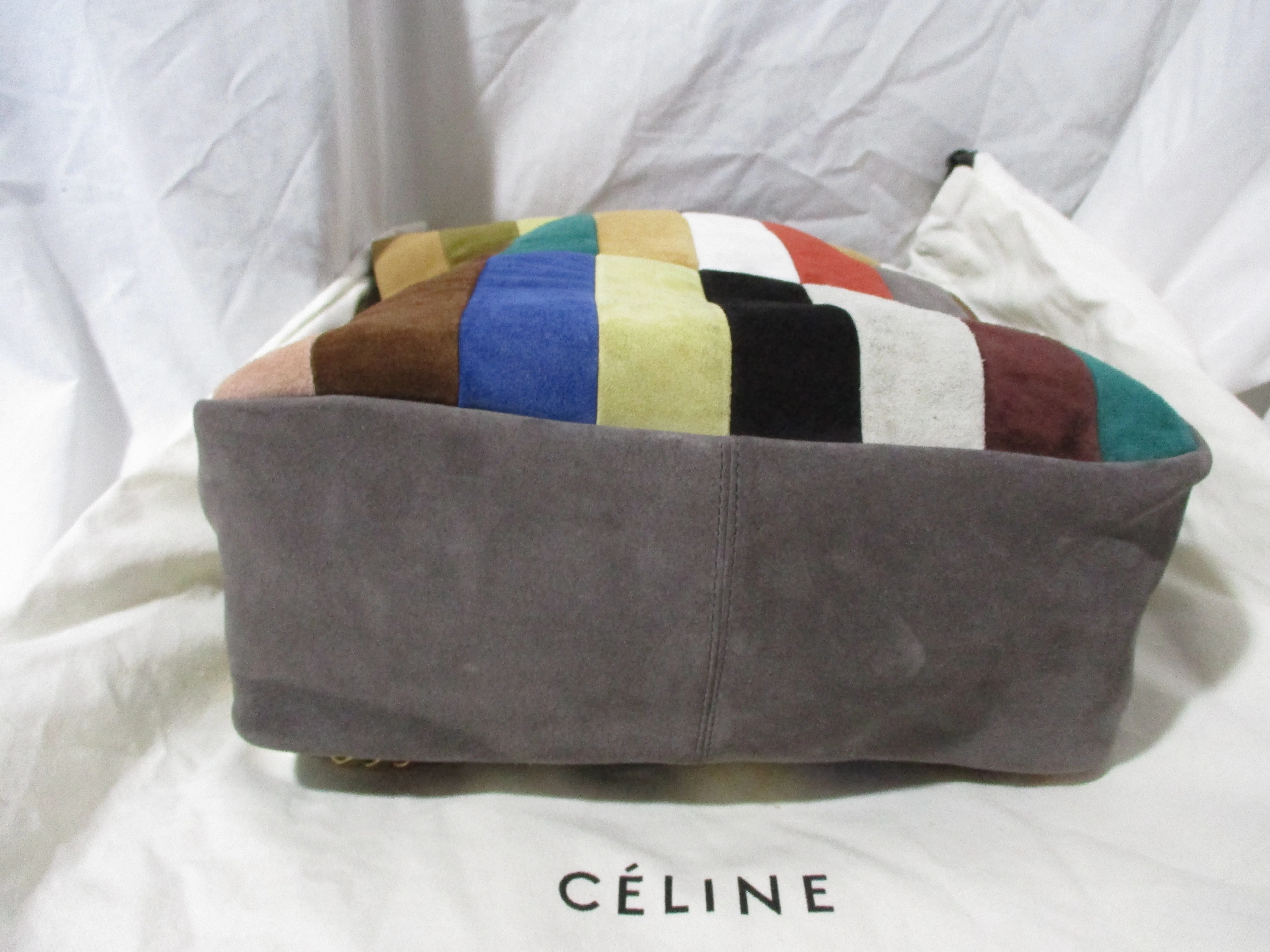 CELINE LARGE HOBO MULTICOLOR RAINBOW Bag Purse Patchwork NEW