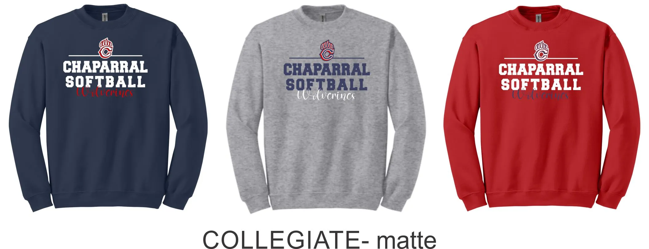 Chap Softball Crewneck Sweatshirt- 6 design options