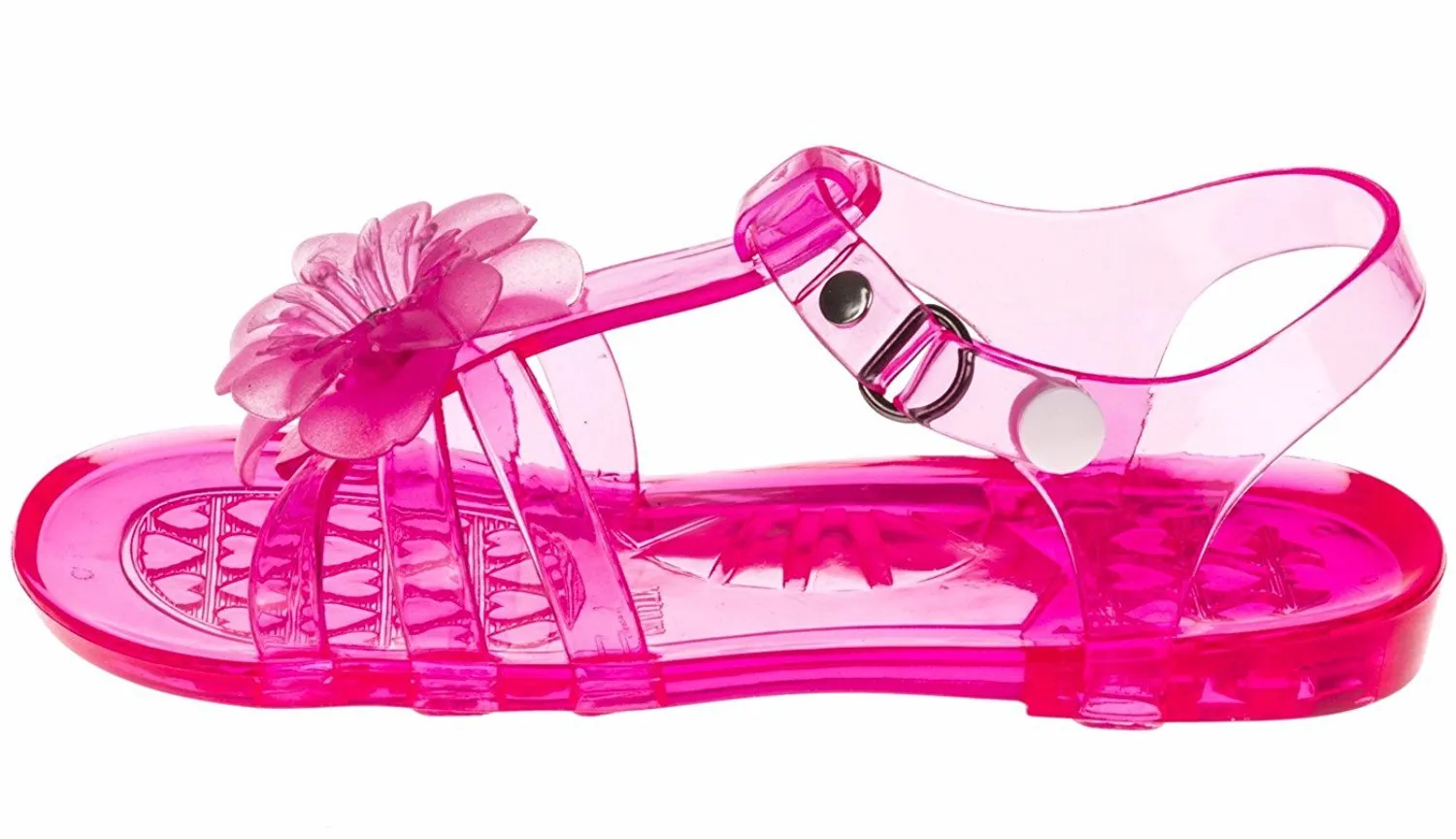 Chatties Toddler Girls Jelly Sandals - Fuchsia, Size 5/6 (More Colors and Sizes Available)