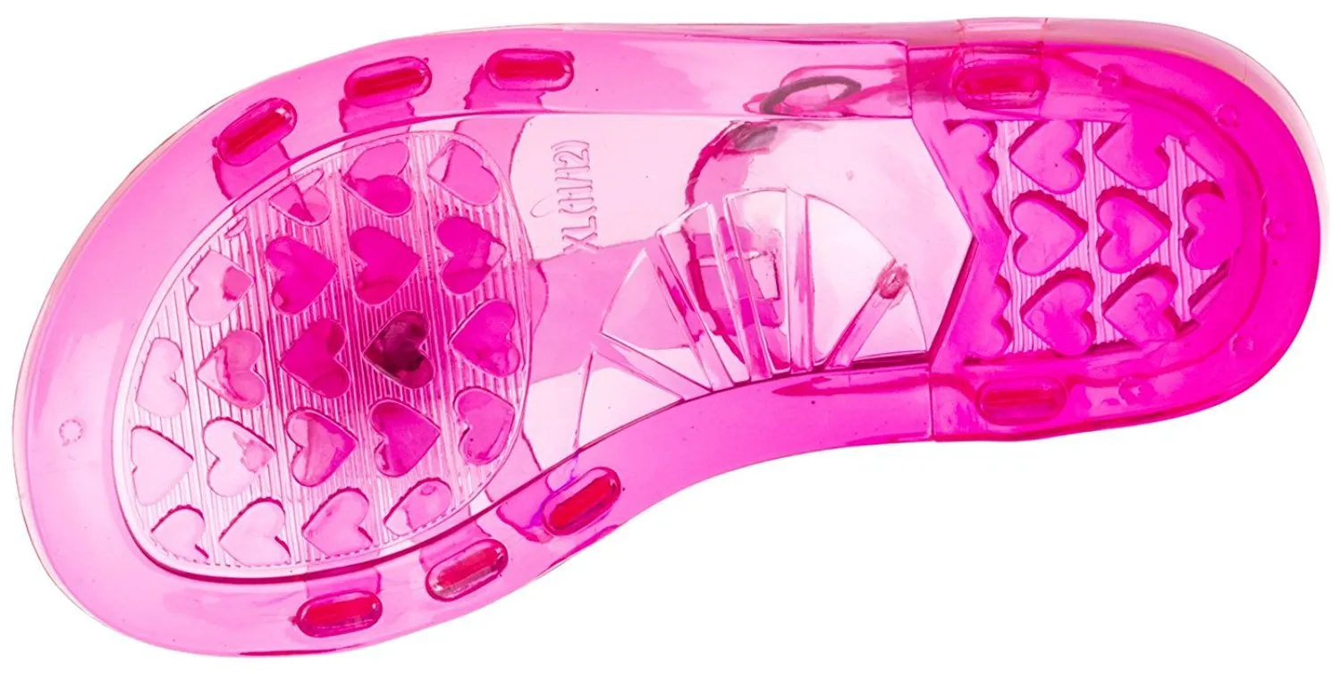 Chatties Toddler Girls Jelly Sandals - Fuchsia, Size 5/6 (More Colors and Sizes Available)