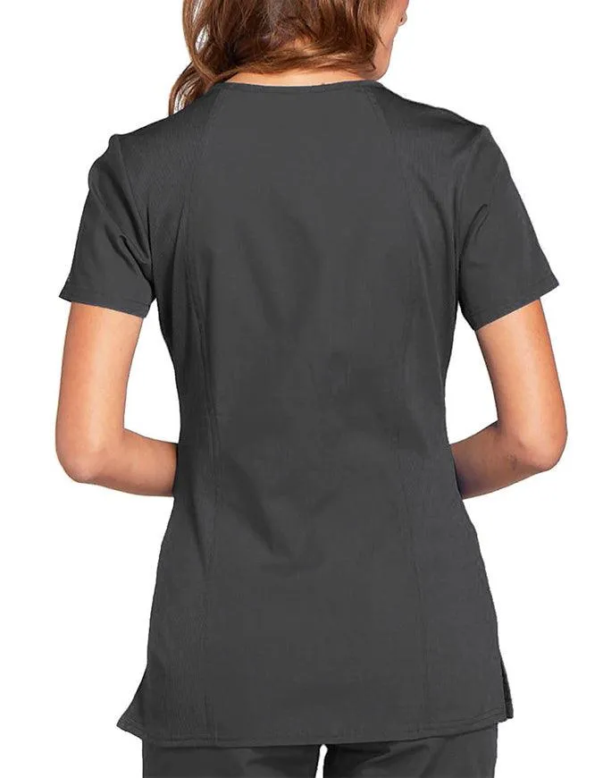 Cherokee Workwear Women's Contemporary Fit V-neck Top