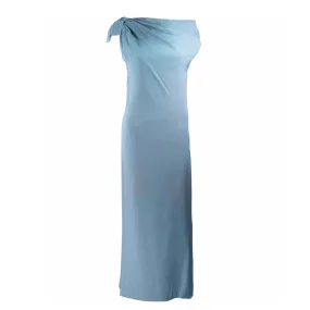 CHRISTIAN DIOR HAUTE COUTURE Aqua Draped Gown Size 0-2