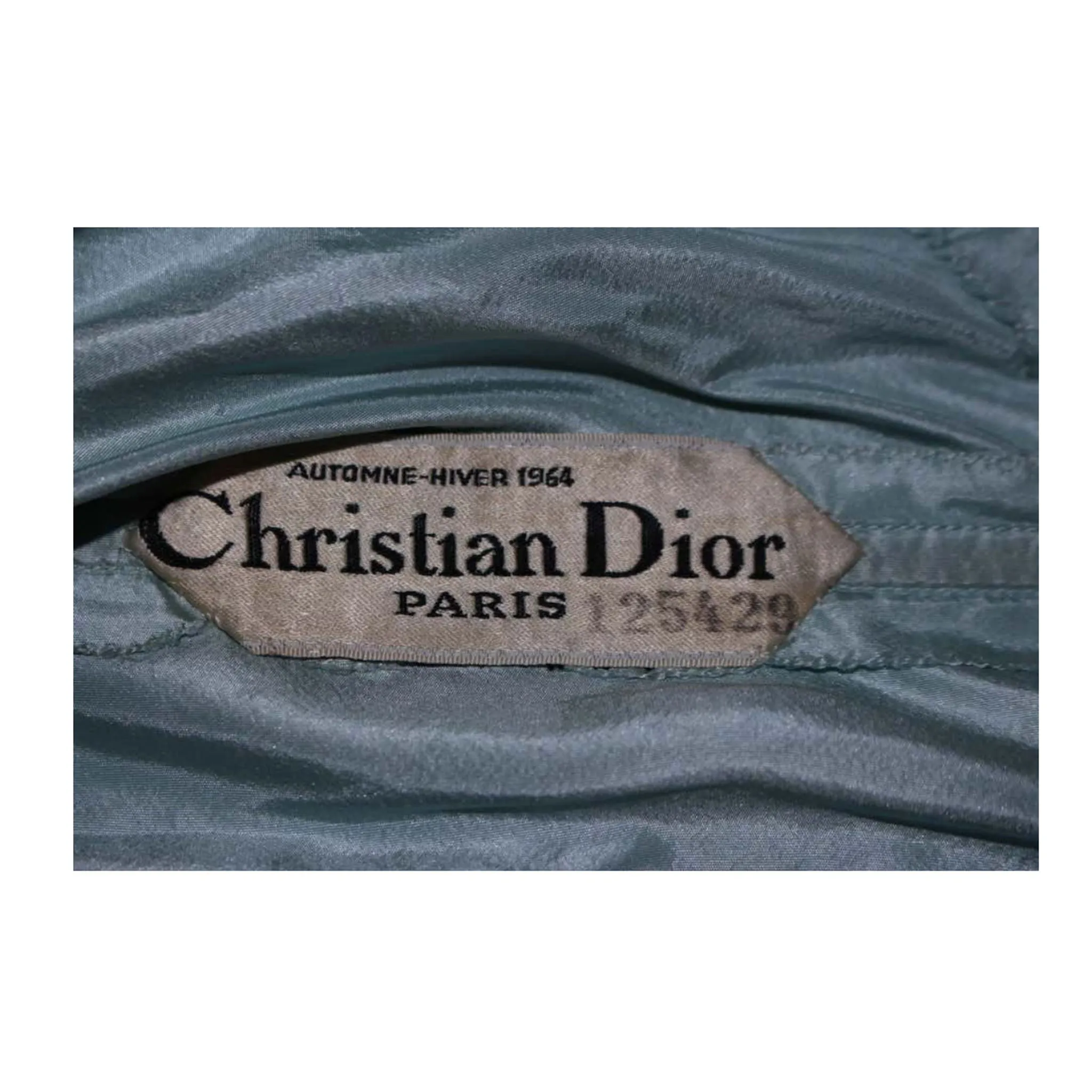 CHRISTIAN DIOR HAUTE COUTURE Aqua Draped Gown Size 0-2