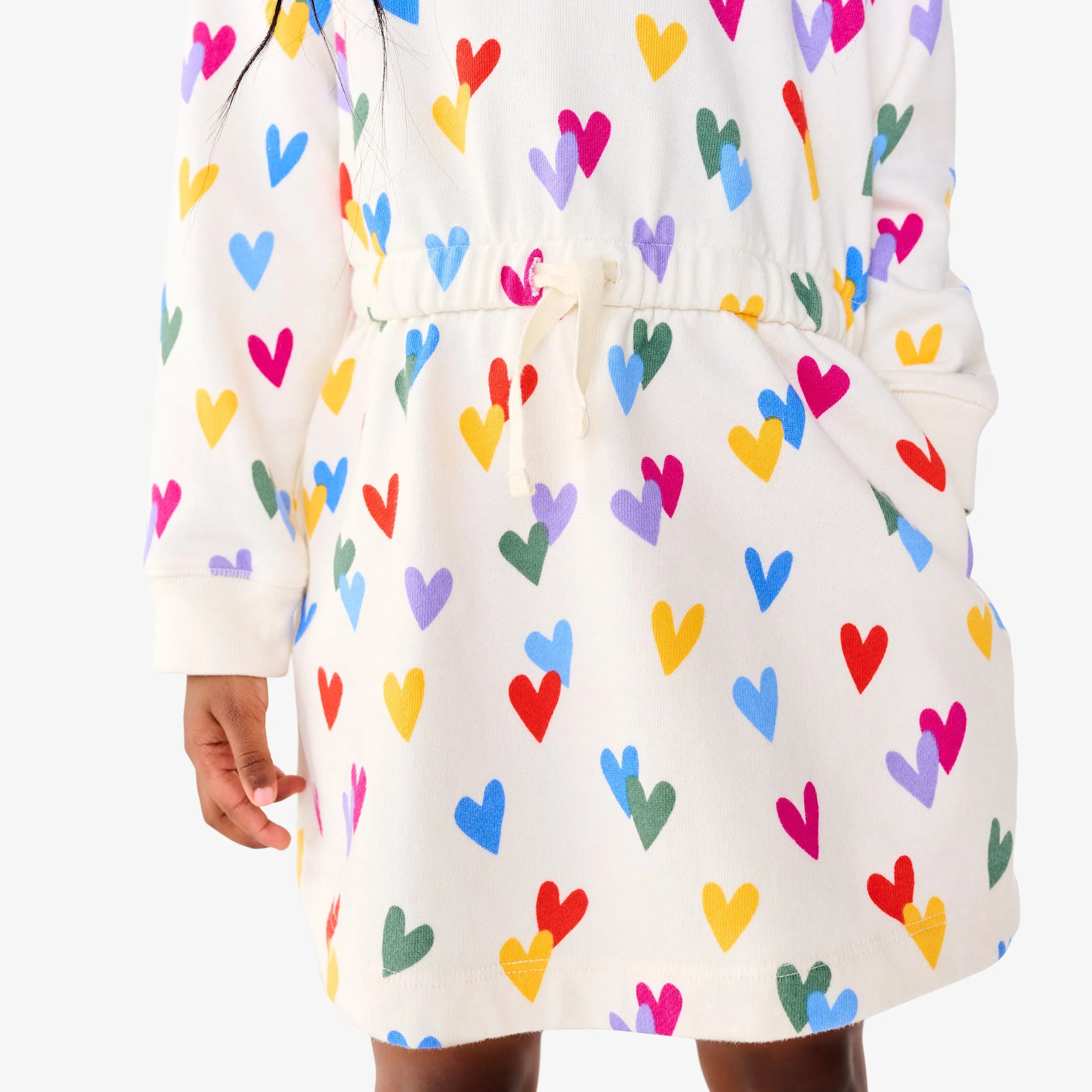 Clearance sweatshirt dress in confetti hearts