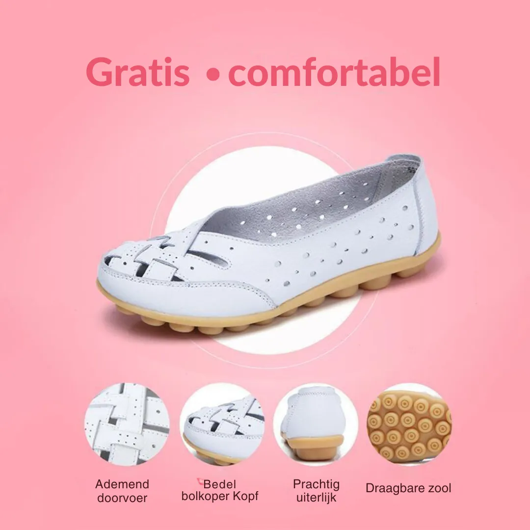 Comfortabele en zachte dames leren schoenen