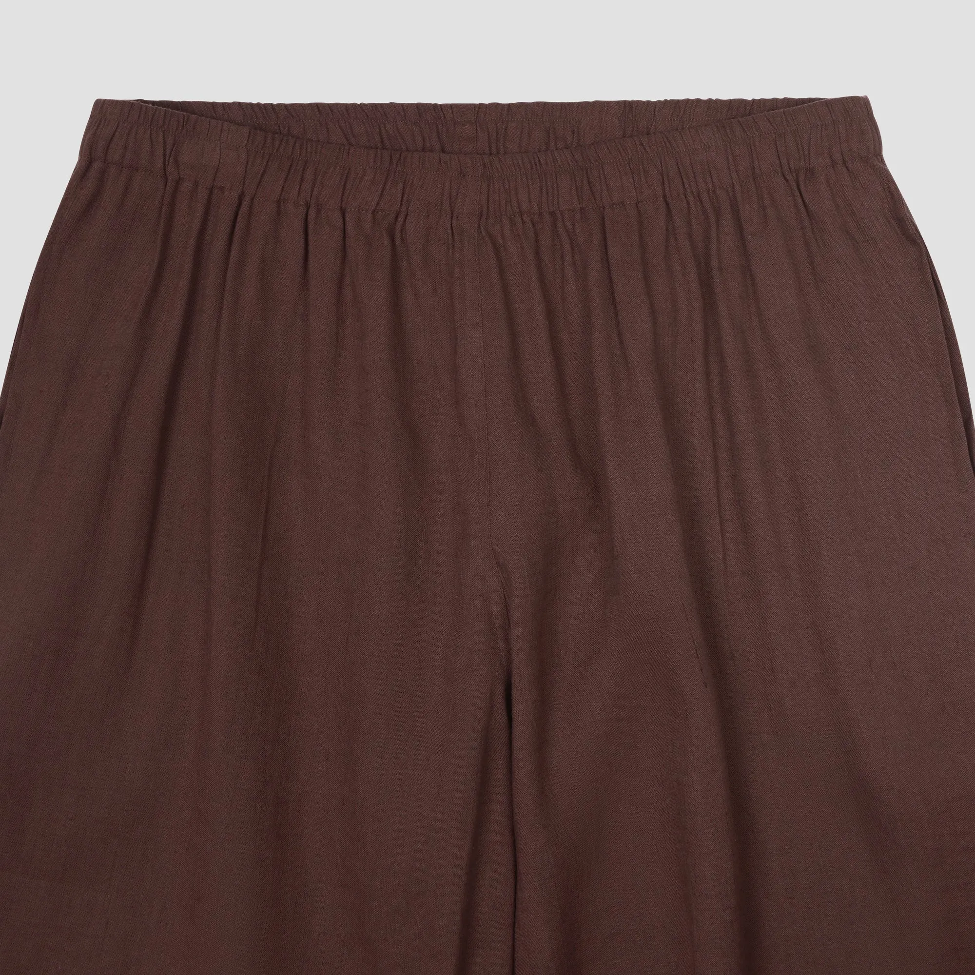 Conker Brown Mens Linen PJ Shorts