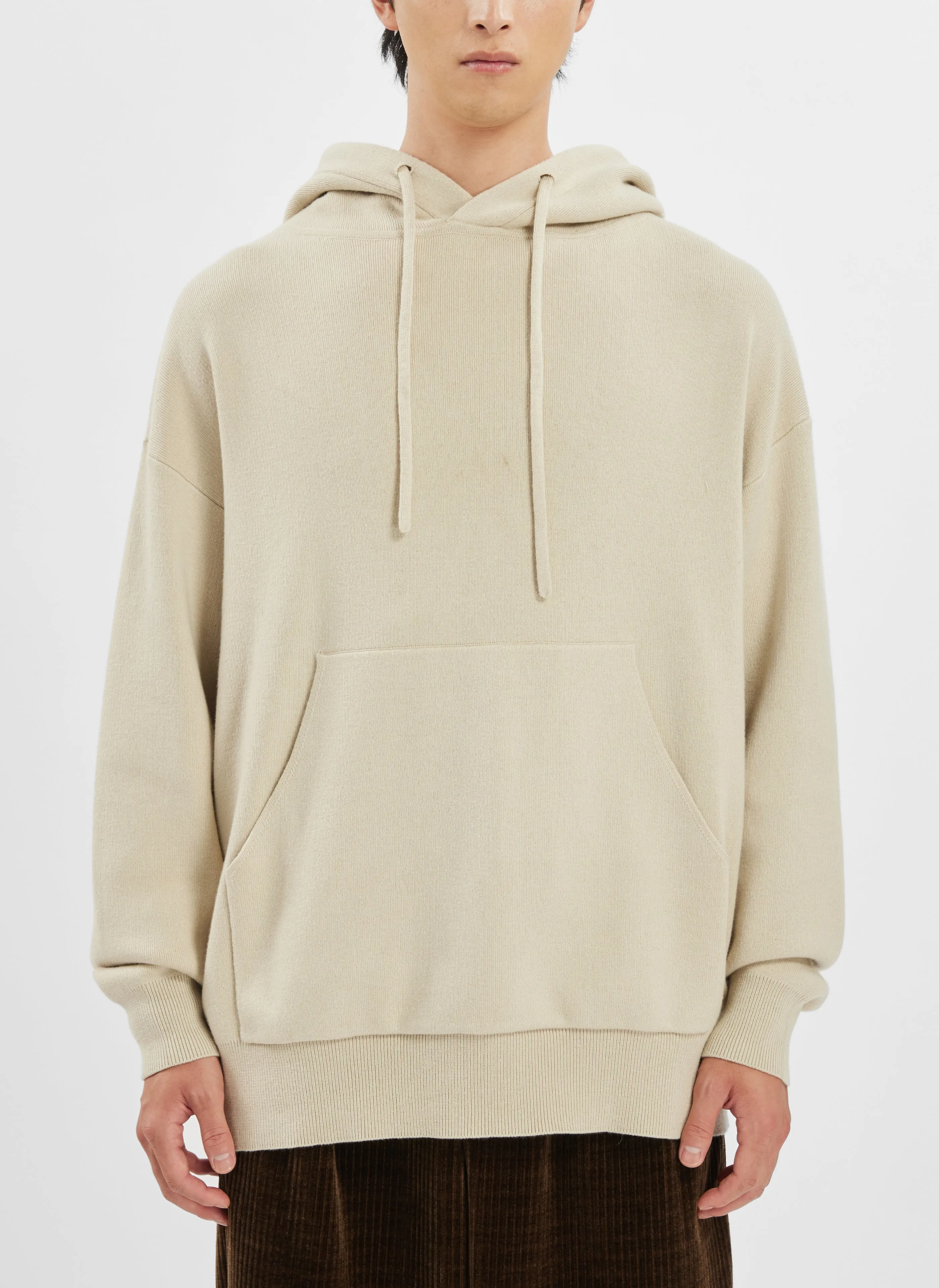 Cotton Nylon Wool Knitted Hoodie