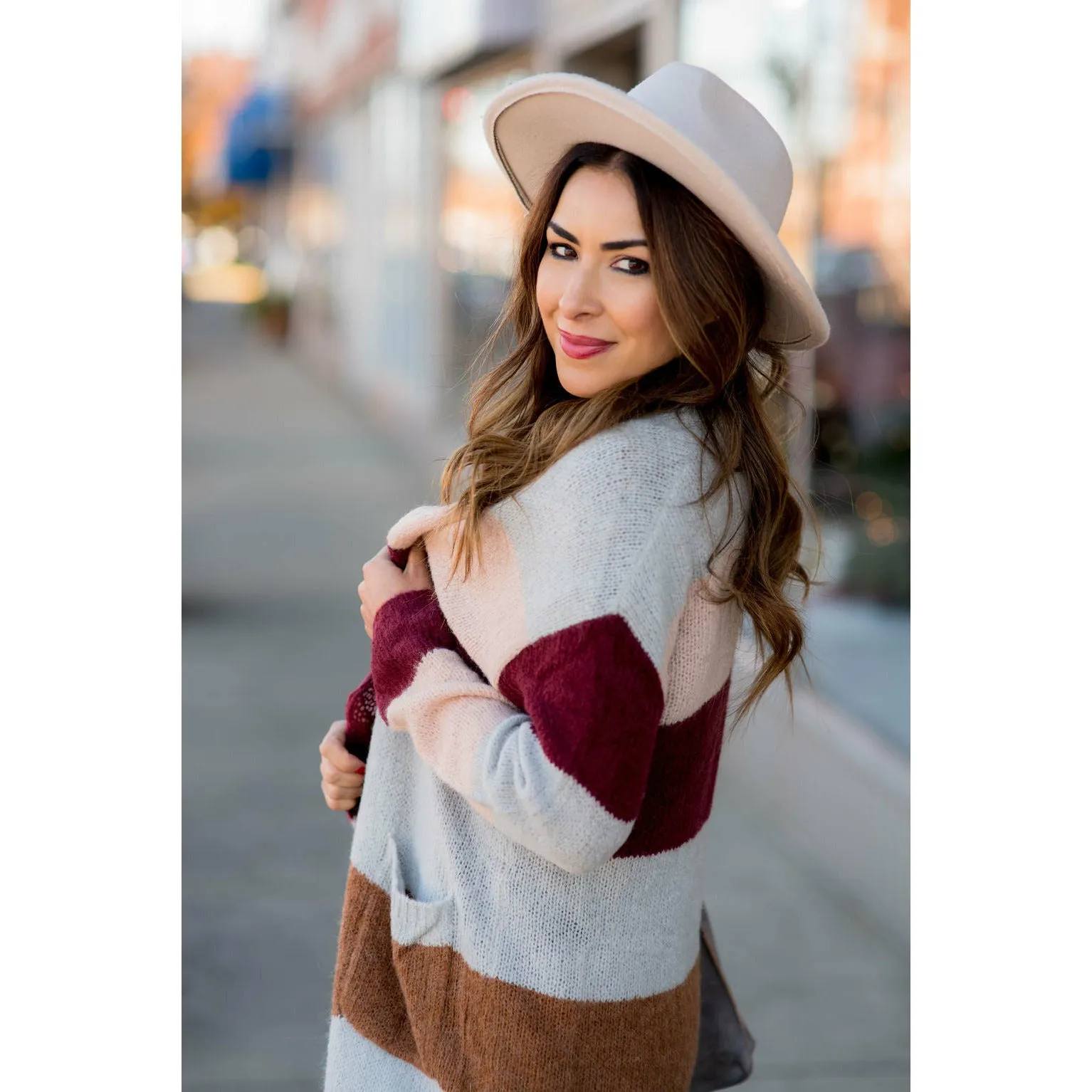 Cozy Color Blocked Cardigan