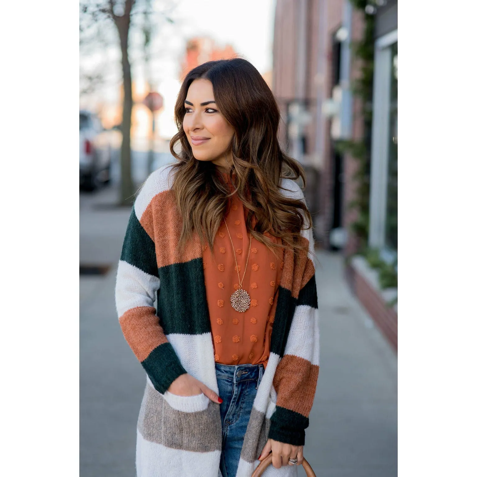 Cozy Color Blocked Cardigan