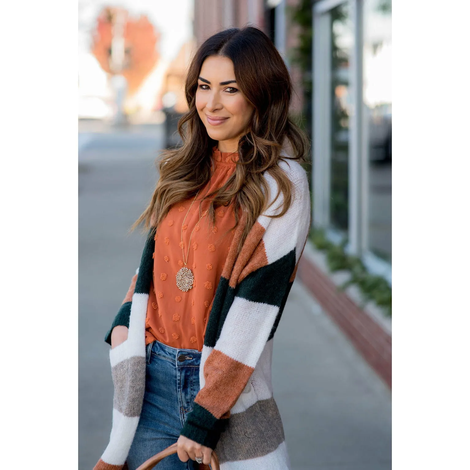 Cozy Color Blocked Cardigan