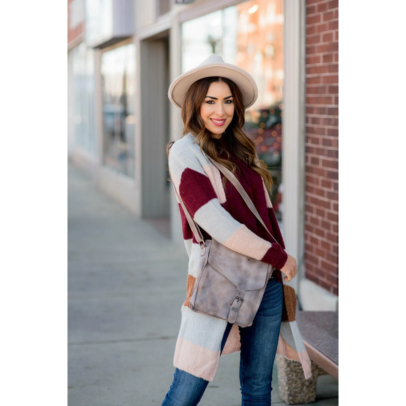 Cozy Color Blocked Cardigan