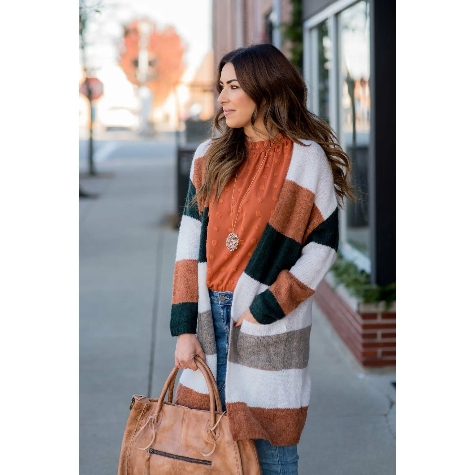 Cozy Color Blocked Cardigan