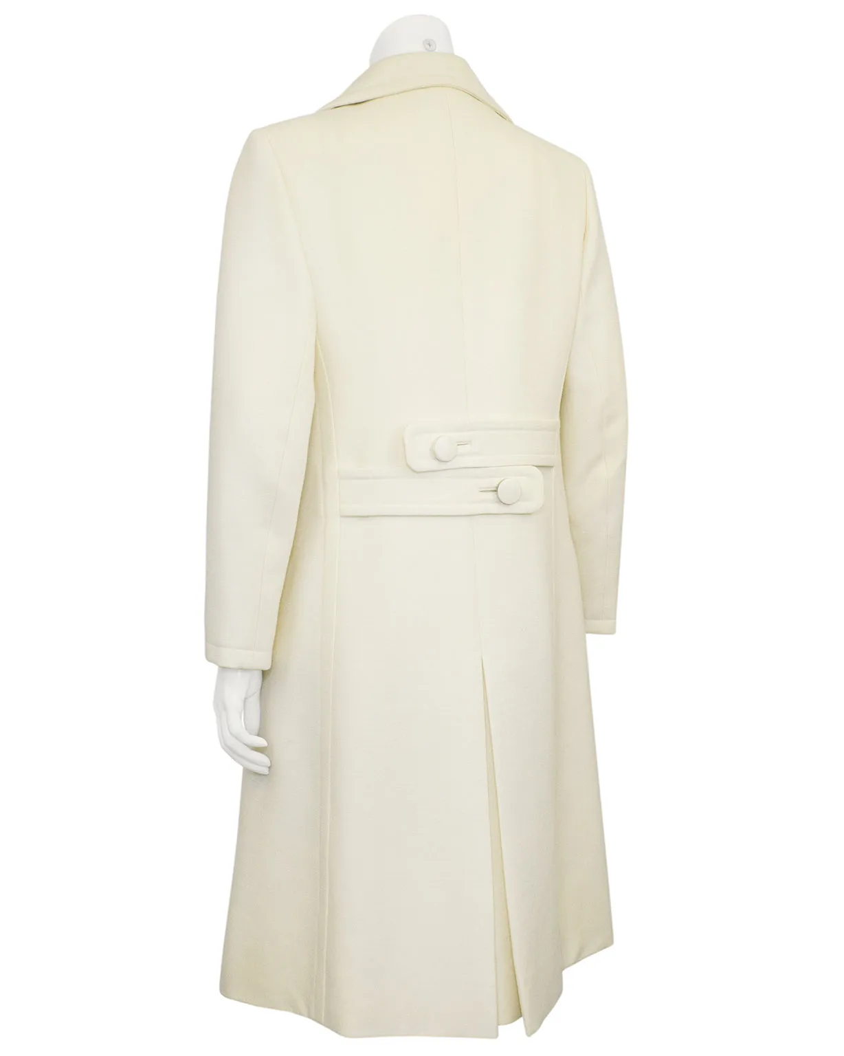 Cream Coat and Dress Ensemble