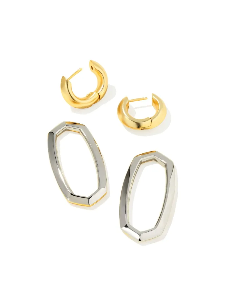 Danielle Convertible Link Earrings in Mixed Metal