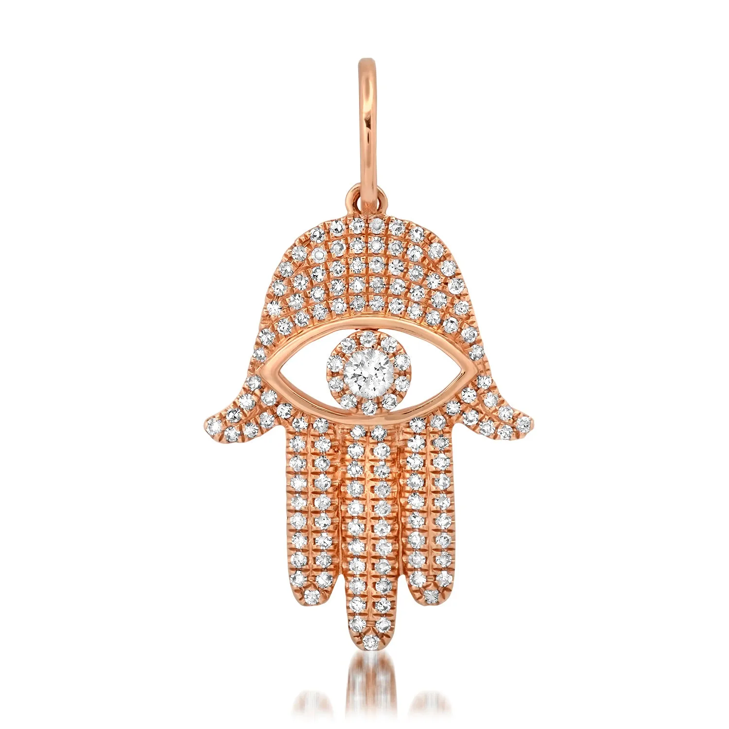 Diamond Evil Eye Hamsa Protection Charm