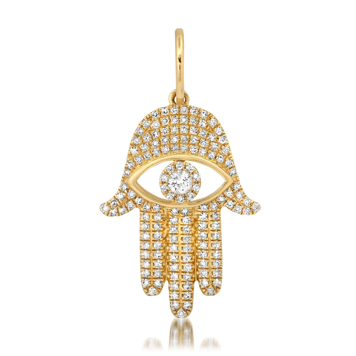 Diamond Evil Eye Hamsa Protection Charm