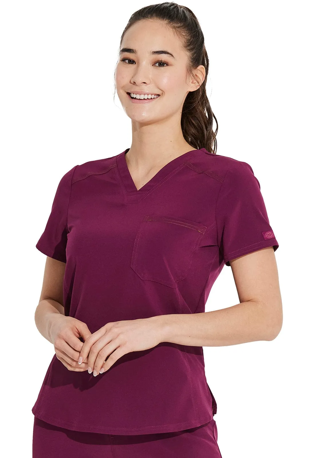 Dickies Riveting  Tuckable One Pocket V-neck Scrub Top DK748