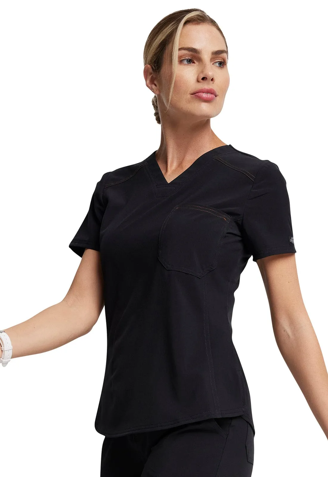 Dickies Riveting  Tuckable One Pocket V-neck Scrub Top DK748