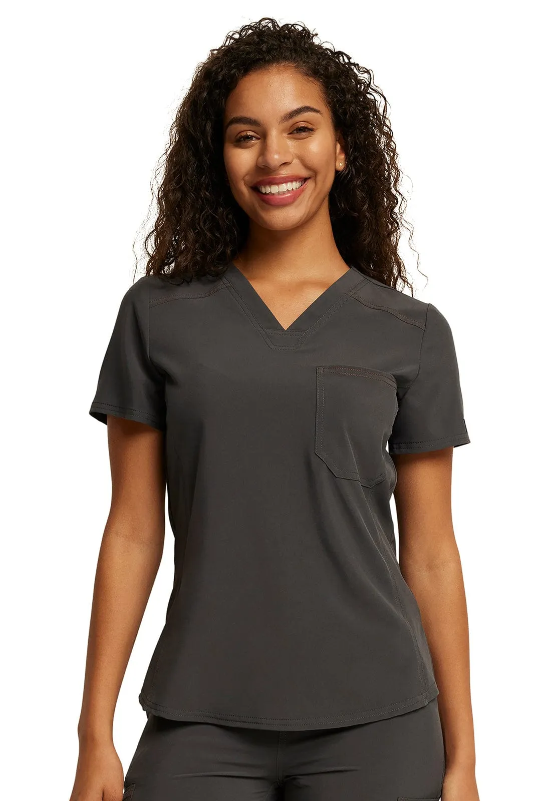 Dickies Riveting  Tuckable One Pocket V-neck Scrub Top DK748