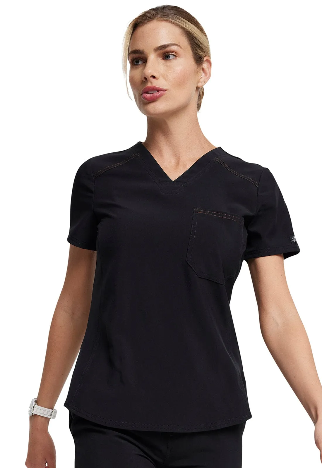 Dickies Riveting  Tuckable One Pocket V-neck Scrub Top DK748