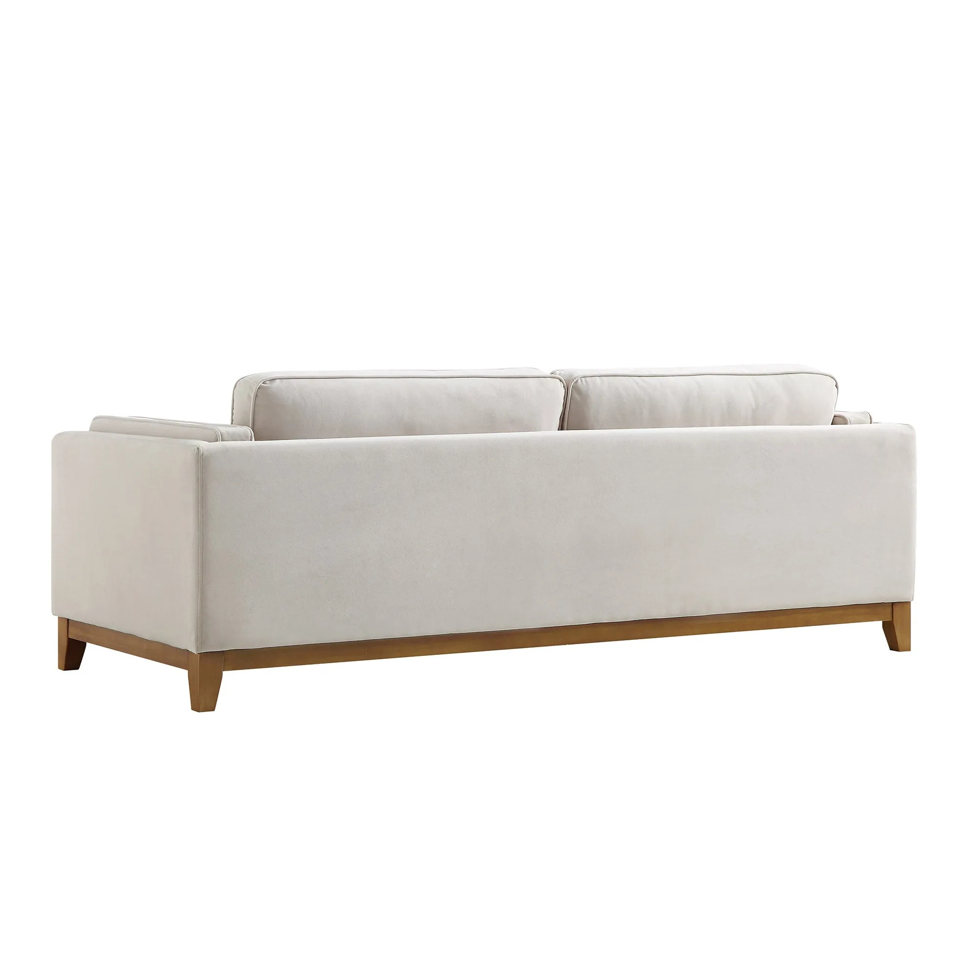 Dipley Champagne Velvet Sofa, 3-Seater