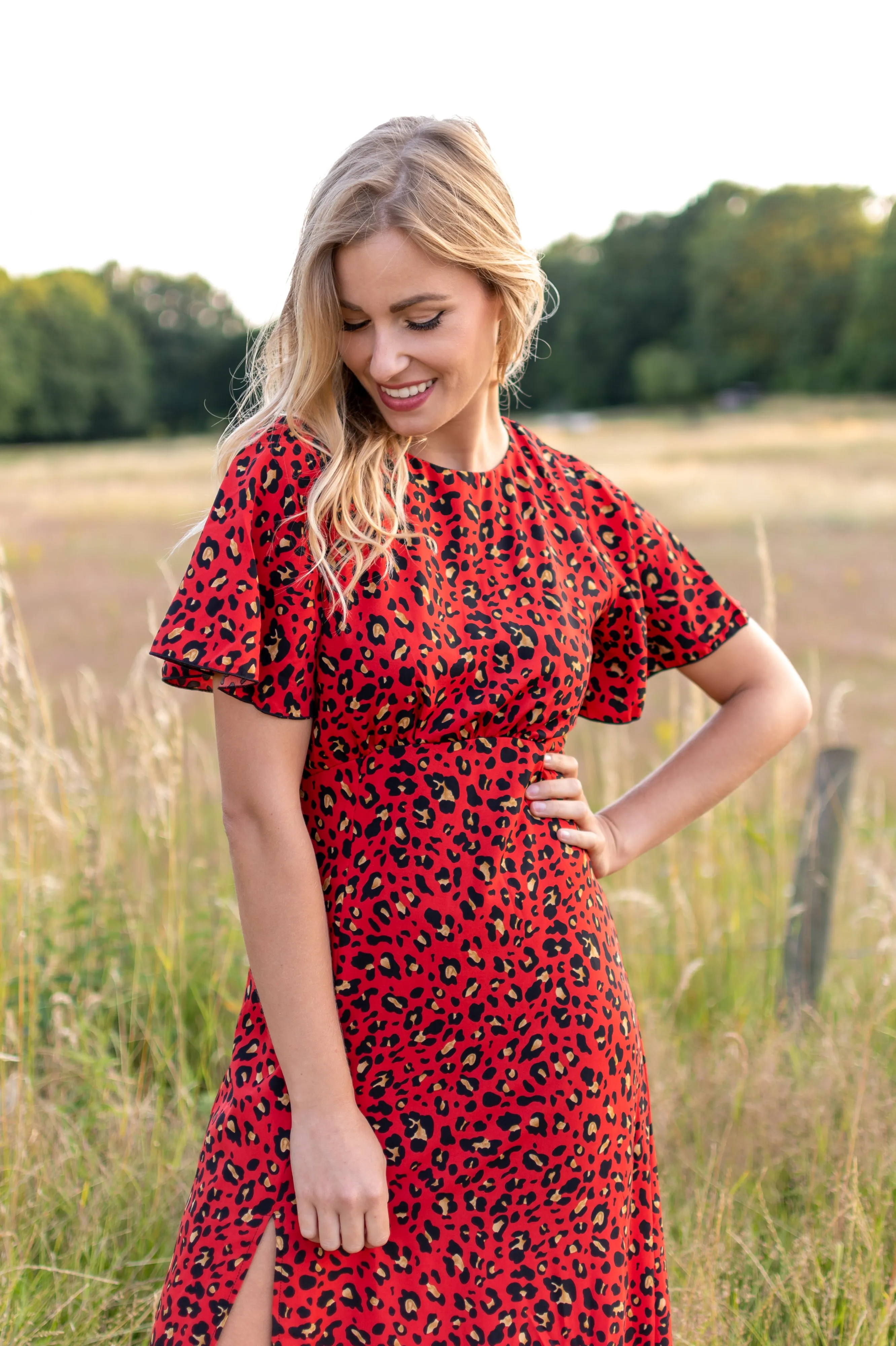 Dotty Dress - Red Leo (alleen online te koop, niet in de winkel)