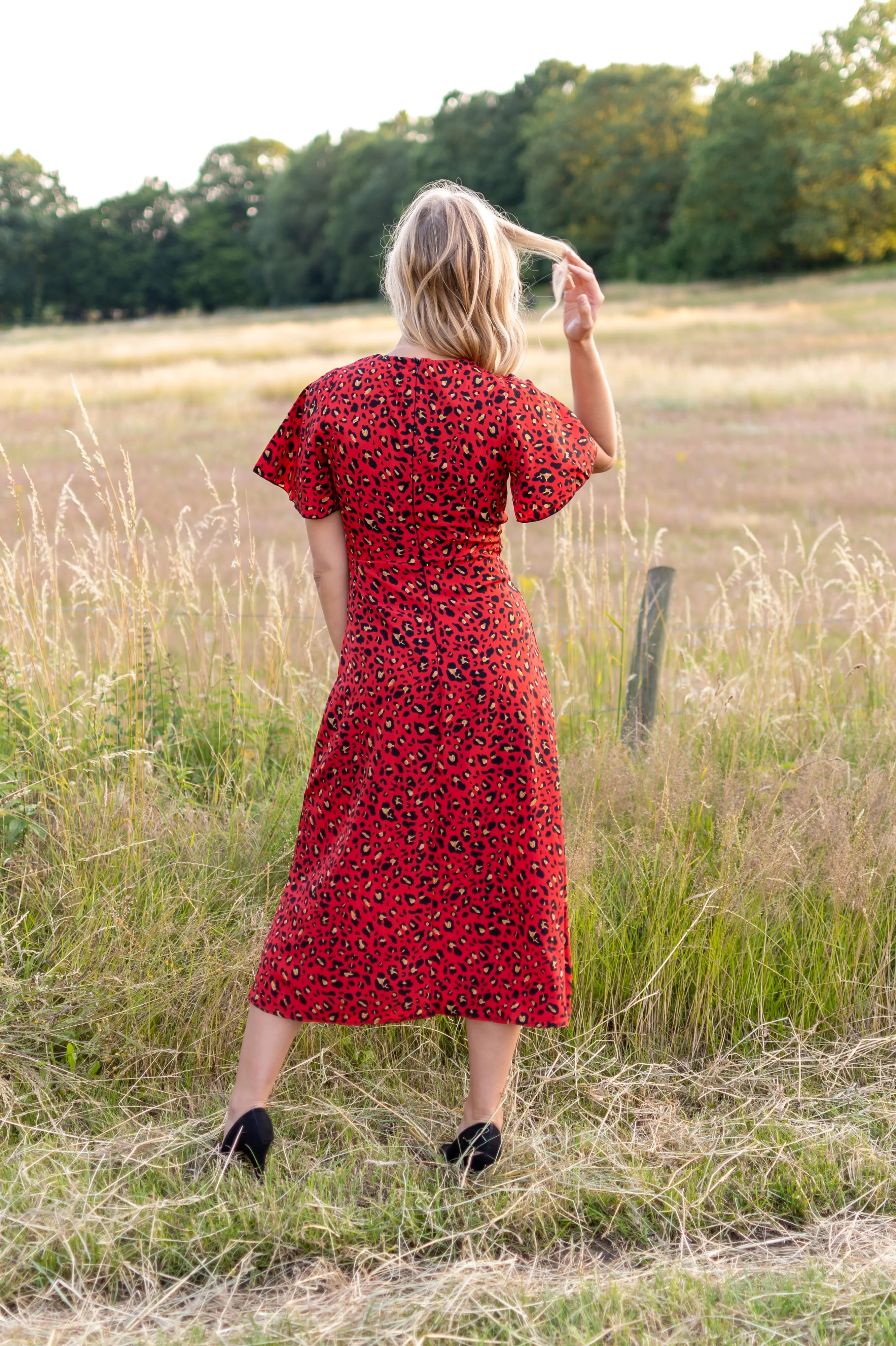 Dotty Dress - Red Leo (alleen online te koop, niet in de winkel)