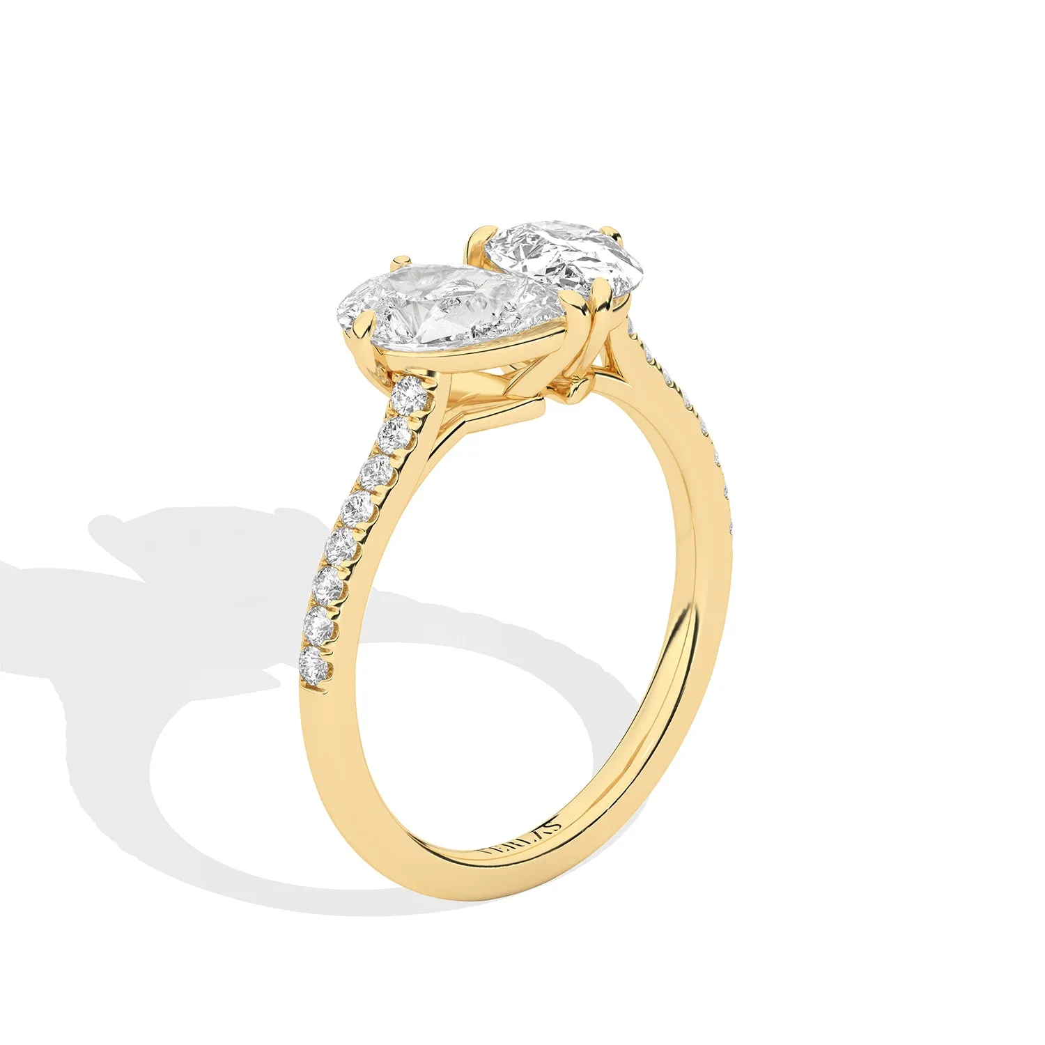 Double Pear Diamond Ring