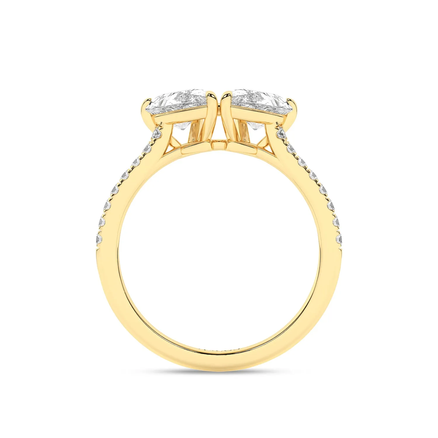 Double Pear Diamond Ring