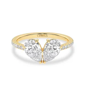 Double Pear Diamond Ring