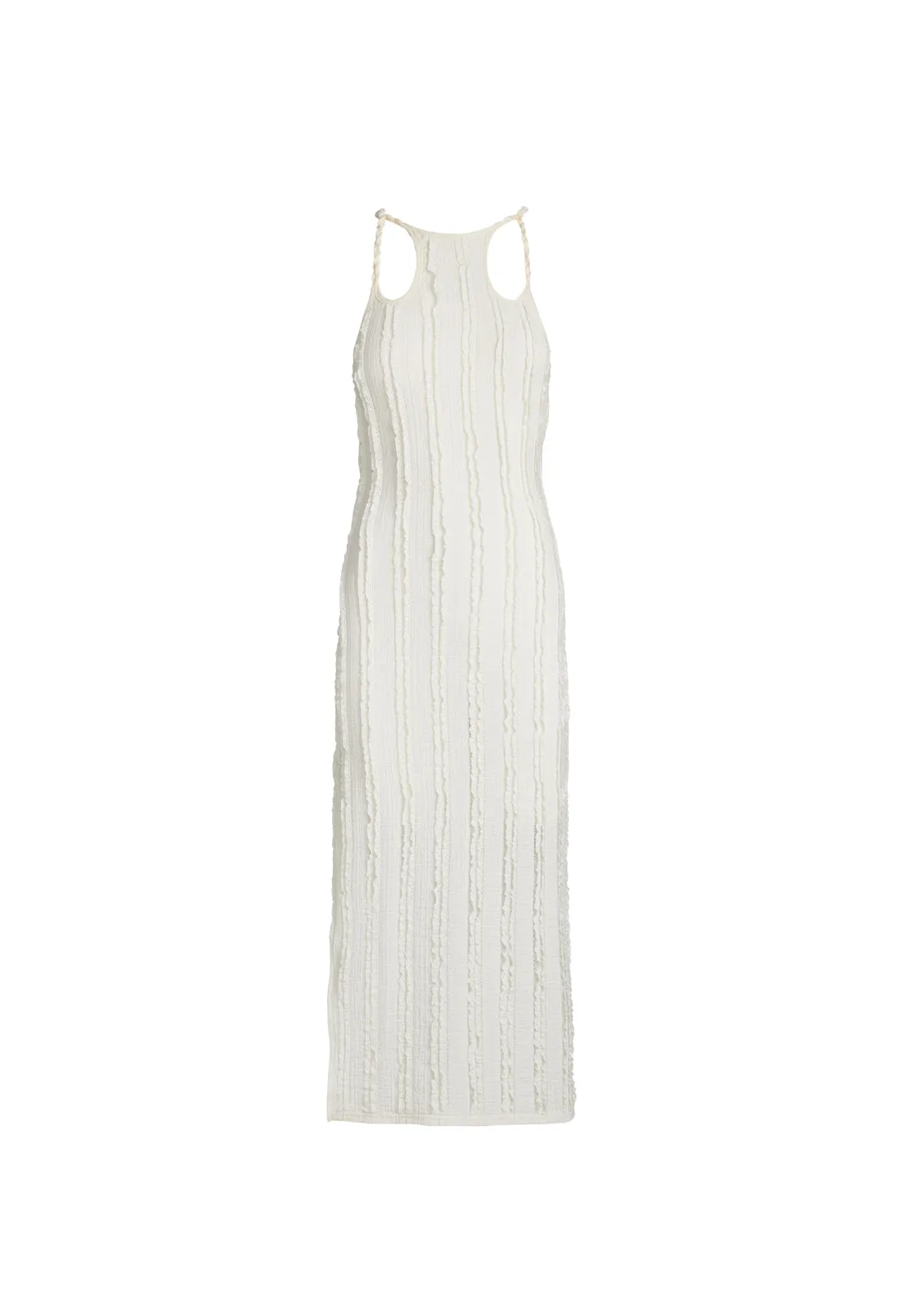 DOUBLE STRAP MIDI DRESS - IVORY