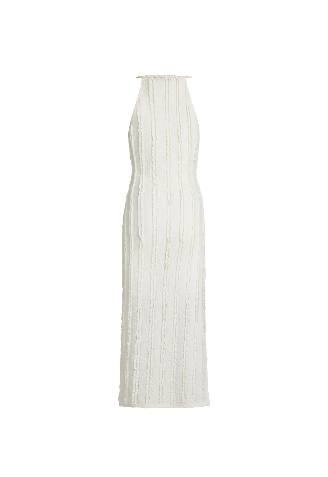 DOUBLE STRAP MIDI DRESS - IVORY