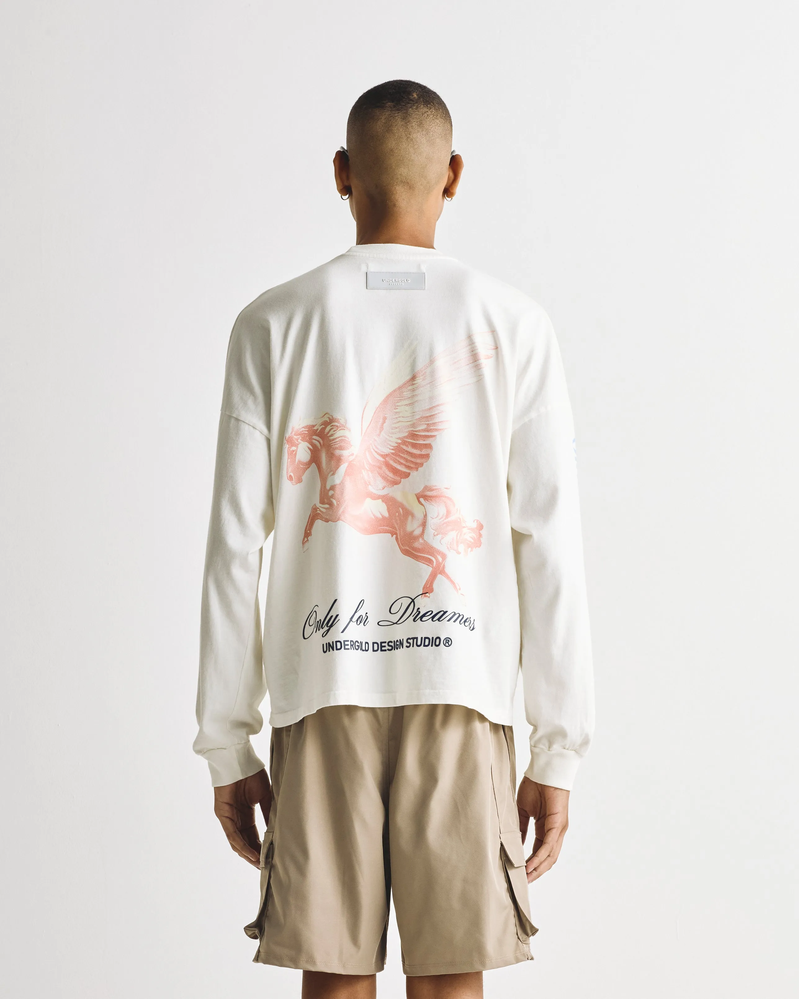 Dreamers Pegasus Long Sleeve Boxy T-shirt White