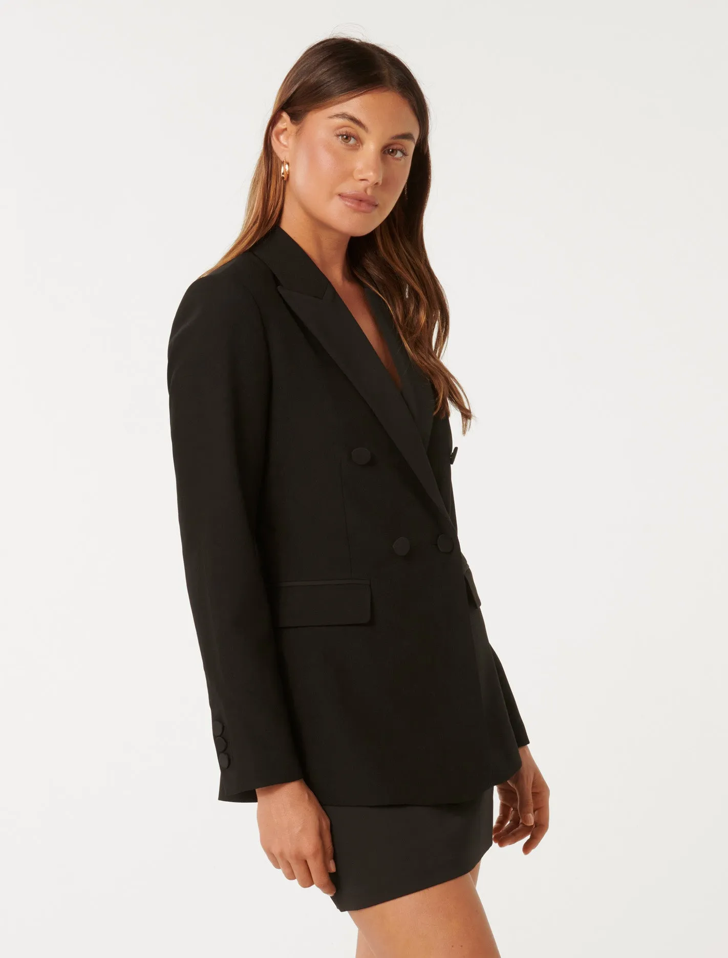 Elliott Tuxedo Double Breasted Blazer